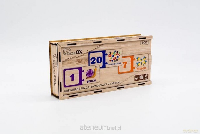 Drewniana układanka łamigłówka - Cyfry [KLOCKI]