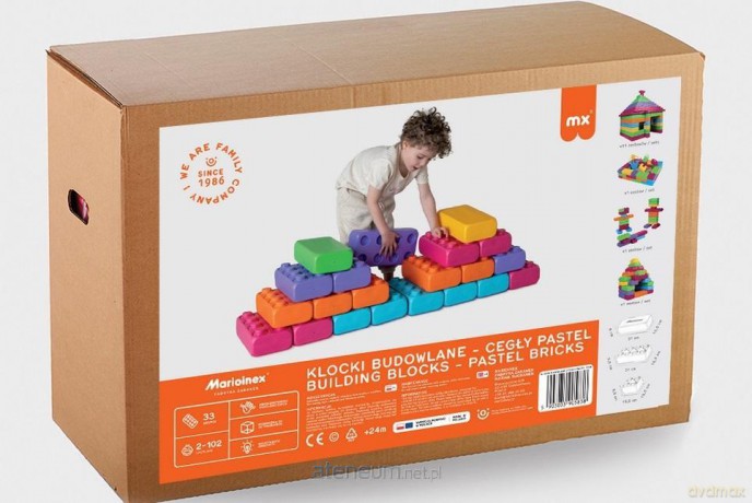 Klocki Budowlane Cegły 33el pastel [KLOCKI]