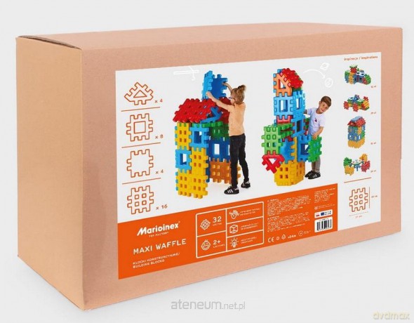 Klocki Konstrukcyjne Maxi Waffle 32el [KLOCKI]