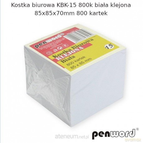 Kostka biurowa biała 85x85x70mm 800K