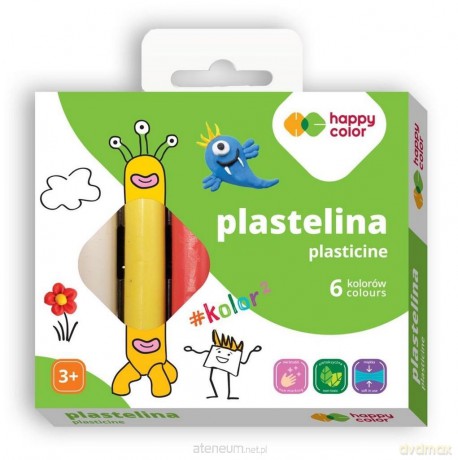 Plastelina szkolna okrągła 6 kolorów