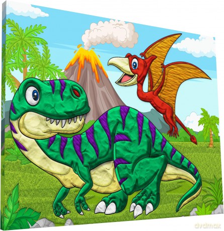 Zestaw do wyklejania plasteliną - Dinozaury