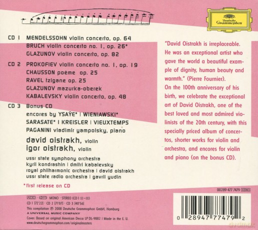 Oistrakh, David: Concertos And Encores (digipack) [2CD]