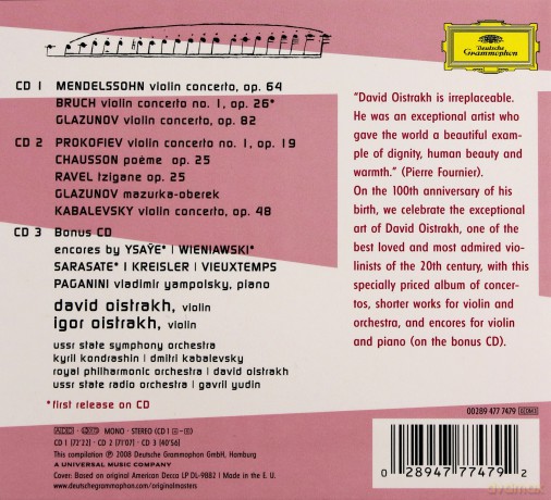 Oistrakh, David: Concertos And Encores (digipack) [2CD]