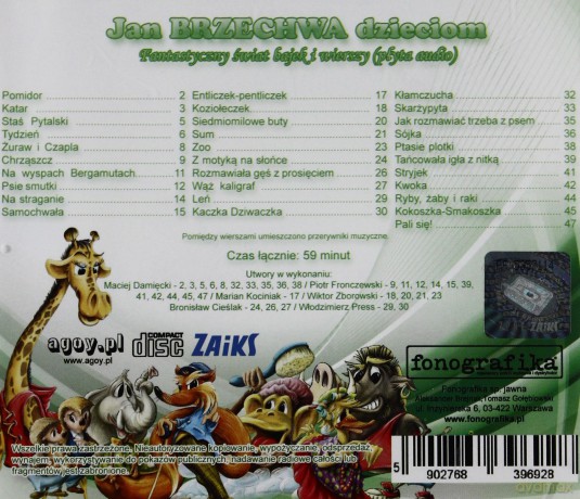 Jan Brzechwa Dzieciom [AUDIOBOOK] [CD]