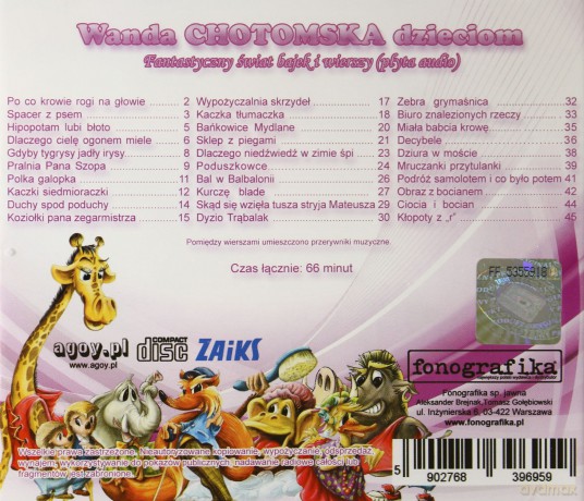 Wanda Chotomska Dzieciom [AUDIOBOOK] [CD]