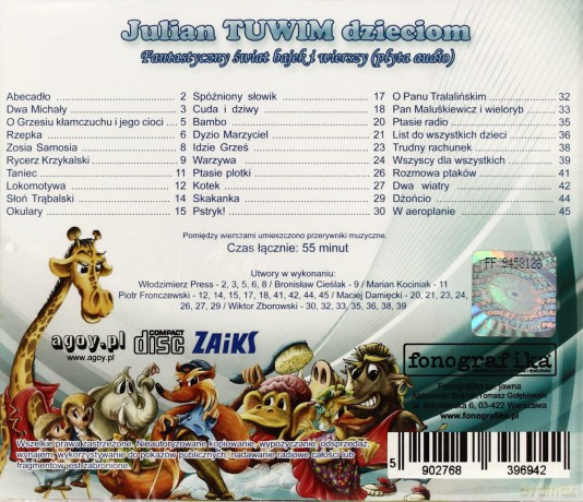 Julian Tuwim Dzieciom [AUDIOBOOK] [CD]