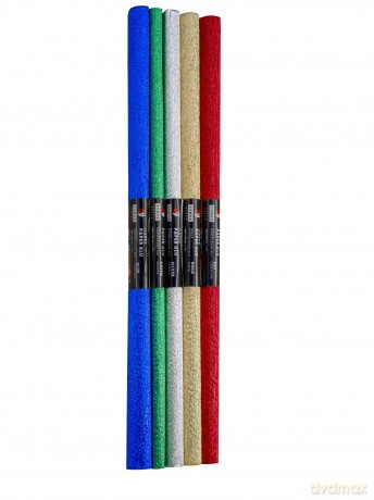 Bibuła marszczona aluminiowa 25x50 mix 5 mini rolek