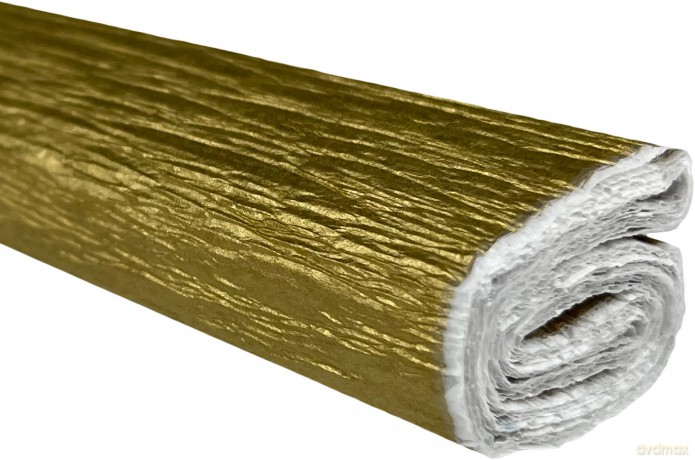 Bibuła marszczona aluminiowa 50x100 złoty 5 rolek