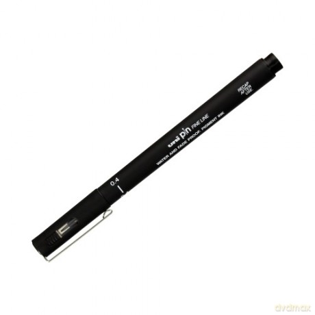 Cienkopis kreślarski PIN-200 04 mm czarny Uni paczka 12 szt.