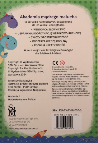 Kolory i kształty. Dino i Zauruś 2-latek. Akademia mądrego malucha - Emilia Matyka, Piotr Brydak [KSIĄŻKA]