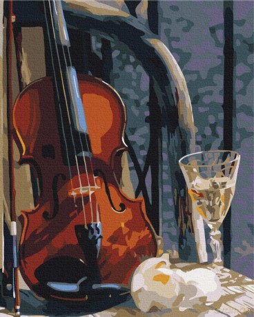 Malowanie po numerach Martwa natura z instrumentami muzycznymi