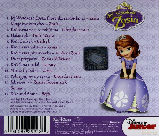 Sofia The First soundtrack (Jej Wysokość Zosia) [CD]