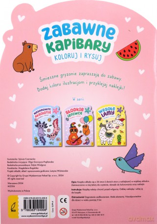 Zabawne kapibary. Koloruj i rysuj [KSIĄŻKA]