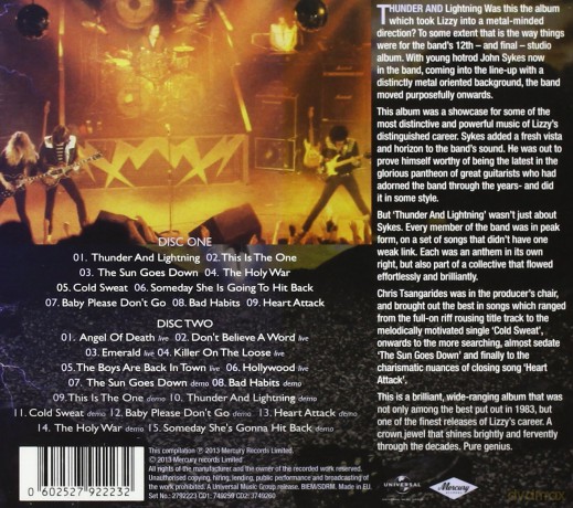 Thin Lizzy: Thunder And Lightning (Deluxe) [2CD]