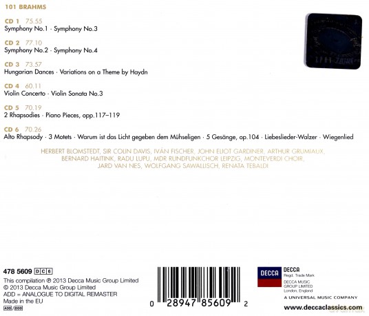 Brahms 101 [6CD]