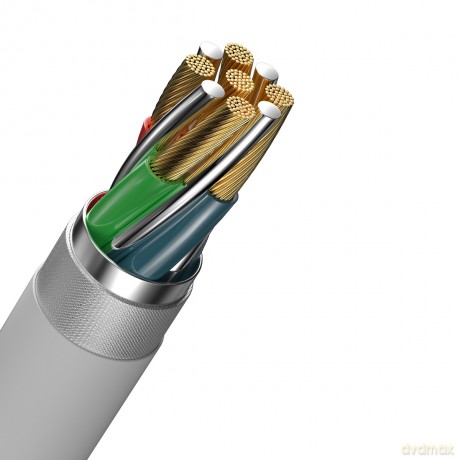 Devia kabel Kintone USB-C - USB-C 1,0 m 3A biały
