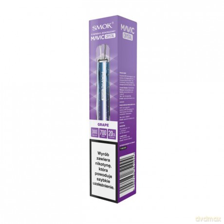 E-papieros jednorazowy Smok Mavic Crystal Grape 20mg 1 sztuka TTT