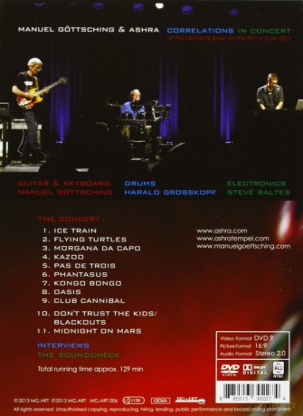 Ashra: Correlations In Concert (digipack) [DVD]