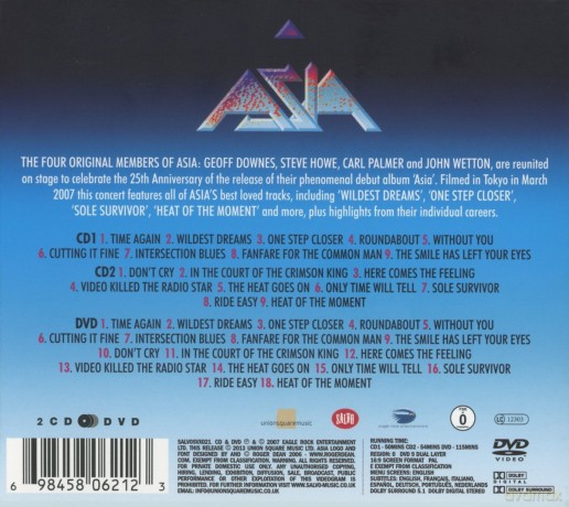 Asia: Fantasia Live In Tokyo (digipack) [2CD]+[DVD]