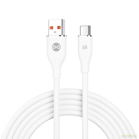 Forever kabel USB - USB-C 1,0 m 6A biały