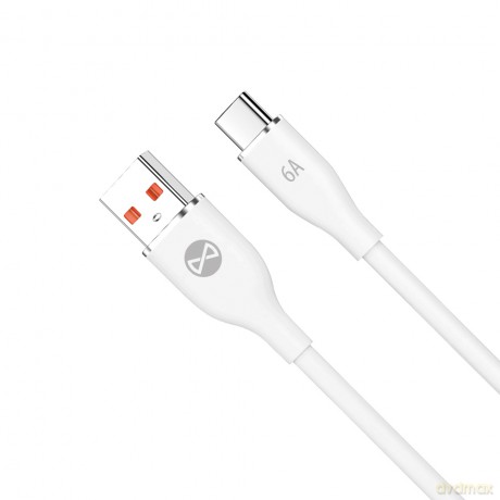 Forever kabel USB - USB-C 1,0 m 6A biały