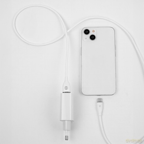 Forever kabel USB - USB-C 1,0 m 6A biały