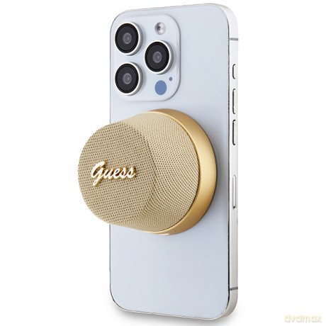 Guess głośnik Bluetooth GUWSC3ALSMD STAND MAGNETIC SCRIPT METAL złoty