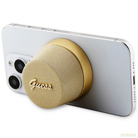 Guess głośnik Bluetooth GUWSC3ALSMD STAND MAGNETIC SCRIPT METAL złoty