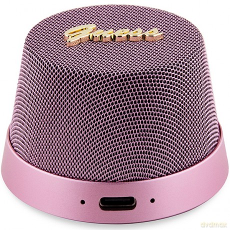 Guess głośnik Bluetooth GUWSC3ALSMP STAND MAGNETIC SCRIPT METAL różowy