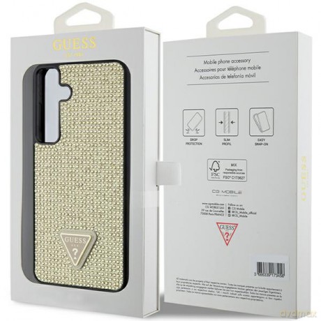 Guess nakładka do Samsung Galaxy S24 GUHCS24SHDGPPD złota HC RHINESTONE TRIANGLE