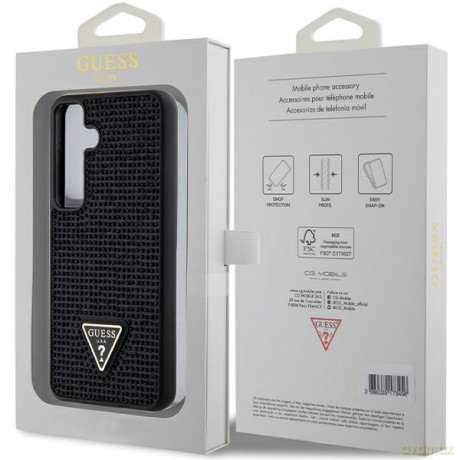 Guess nakładka do Samsung Galaxy S24 GUHCS24SHDGPPK czarna HC RHINESTONE TRIANGLE