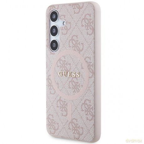 Guess nakładka do Samsung Galaxy S24 GUHMS24SG4GFRP różowa HC MAGSAFE PU 4G RING CLASSIC LOGO
