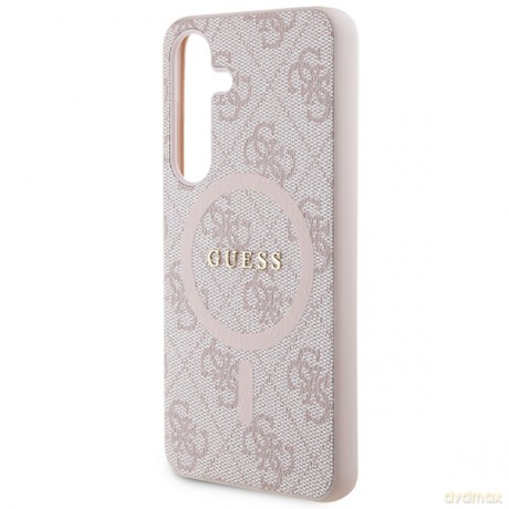 Guess nakładka do Samsung Galaxy S24 GUHMS24SG4GFRP różowa HC MAGSAFE PU 4G RING CLASSIC LOGO