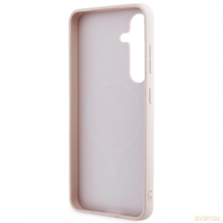 Guess nakładka do Samsung Galaxy S24 GUHMS24SG4GFRP różowa HC MAGSAFE PU 4G RING CLASSIC LOGO