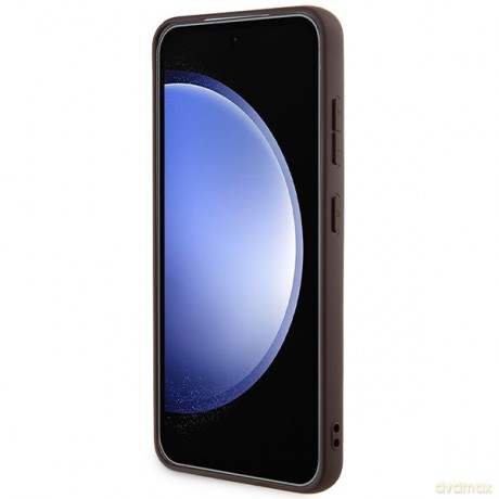 Guess nakładka do Samsung Galaxy S24 GUHMS24SG4GFRW brązowa HC MAGSAFE PU 4G RING CLASSIC LOGO