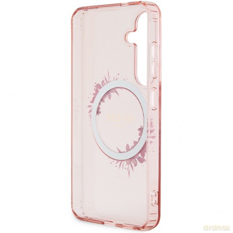 Guess nakładka do Samsung Galaxy S24 GUHMS24SHFWFCP różowa HC MAGSAFE IML FLOWERS WREATH