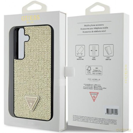 Guess nakładka do Samsung Galaxy S24 Plus GUHCS24MHDGPPD złota HC RHINESTONE TRIANGLE