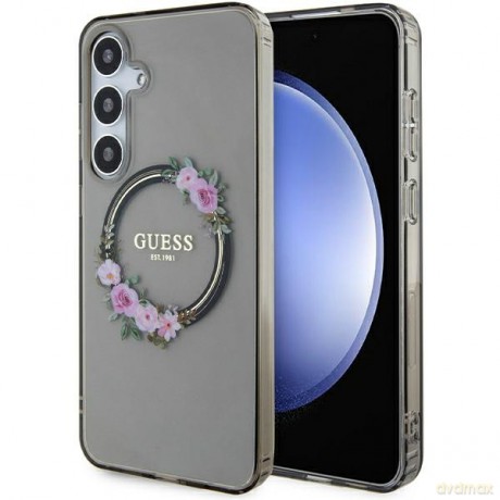 Guess nakładka do Samsung Galaxy S24 Plus GUHMS24MHFWFCK czarna HC MAGSAFE IML FLOWERS WREATH