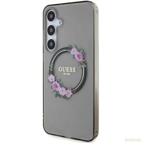 Guess nakładka do Samsung Galaxy S24 Plus GUHMS24MHFWFCK czarna HC MAGSAFE IML FLOWERS WREATH