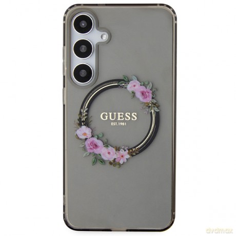 Guess nakładka do Samsung Galaxy S24 Plus GUHMS24MHFWFCK czarna HC MAGSAFE IML FLOWERS WREATH