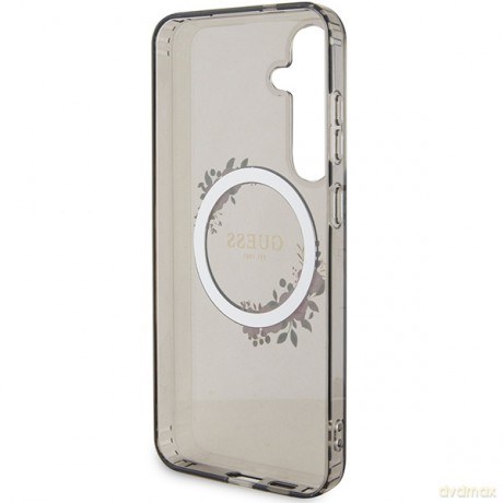 Guess nakładka do Samsung Galaxy S24 Plus GUHMS24MHFWFCK czarna HC MAGSAFE IML FLOWERS WREATH