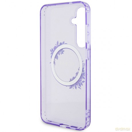 Guess nakładka do Samsung Galaxy S24 Plus GUHMS24MHFWFCU fioletowa HC MAGSAFE IML FLOWERS WREATH