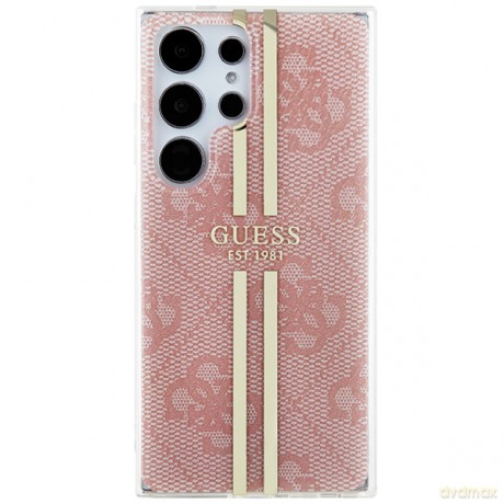 Guess nakładka do Samsung Galaxy S24 Ultra GUHCS24LH4PSEGP różowa HC IML 4G gold STRIPE