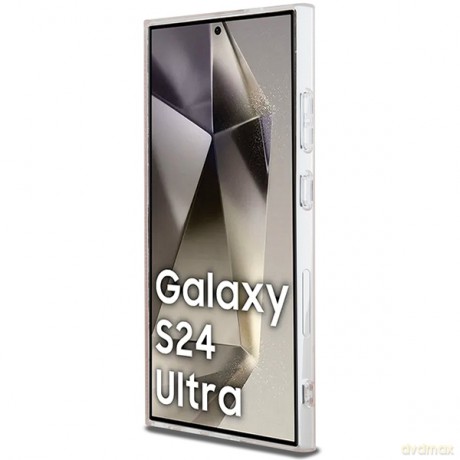 Guess nakładka do Samsung Galaxy S24 Ultra GUHCS24LH4PSEGP różowa HC IML 4G gold STRIPE