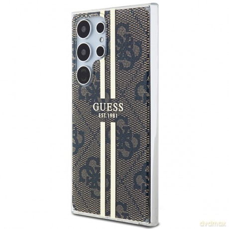 Guess nakładka do Samsung Galaxy S24 Ultra GUHCS24LH4PSEGW brązowa HC IML 4G gold STRIPE