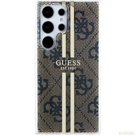 Guess nakładka do Samsung Galaxy S24 Ultra GUHCS24LH4PSEGW brązowa HC IML 4G gold STRIPE