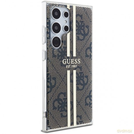 Guess nakładka do Samsung Galaxy S24 Ultra GUHCS24LH4PSEGW brązowa HC IML 4G gold STRIPE