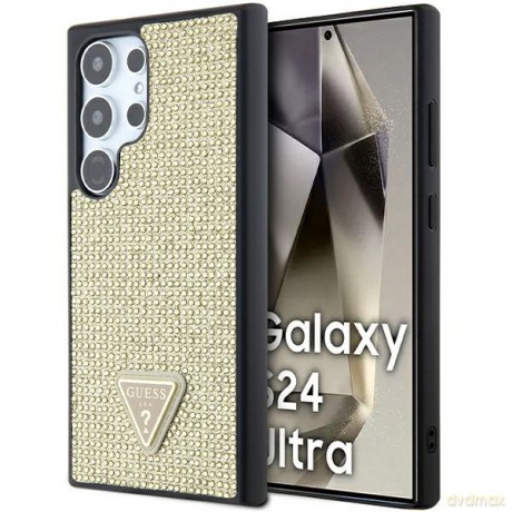 Guess nakładka do Samsung Galaxy S24 Ultra GUHCS24LHDGPPD złota HC RHINESTONE TRIANGLE