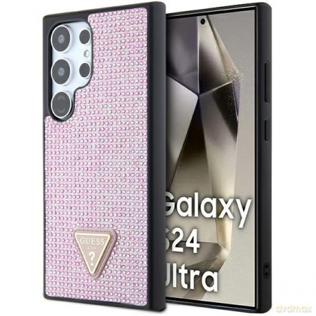 Guess nakładka do Samsung Galaxy S24 Ultra GUHCS24LHDGPPP różowa HC RHINESTONE TRIANGLE